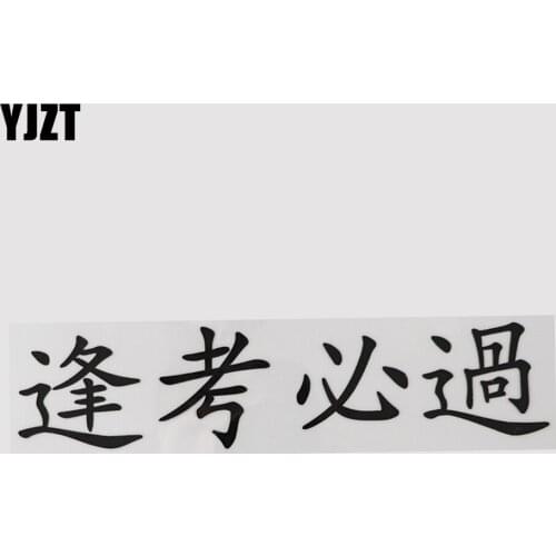 YJZT 22.7CM*5.3CM Good Luck In The Exam Chinese Characters Car Sticker Funny And Humorous Words Letters Vinyl 13D-0339
