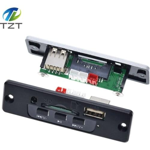 TZT 3.7V-5V Power MP3 WAV Format decoder board 3W + 3W Amplifier SD/MMC U Disk MP3 module decoding audio