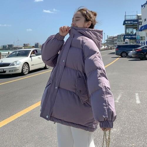 Hooded Cotton Jacket Women Korean Version Loose Winter Coat New Style Harajuku Thickened Bread Clothing Trend Chaquetas Mujer