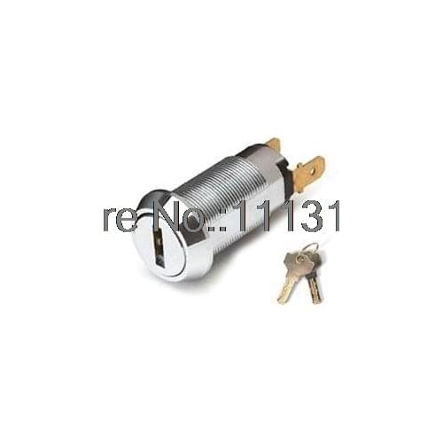 High Security Flat Brass key Switch Lock for game cash machine 19MM OFF/ON Electronic Power Lock for Vending Machine 1 PC