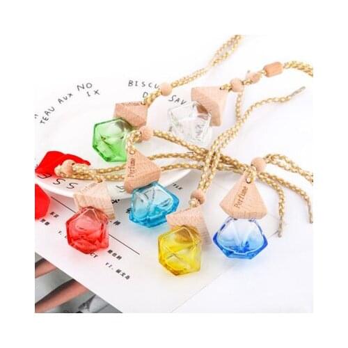 10/30/50pcs New Beautiful Air Freshener Car Perfume Hanging Printed Fragrance Diffuser Bottle