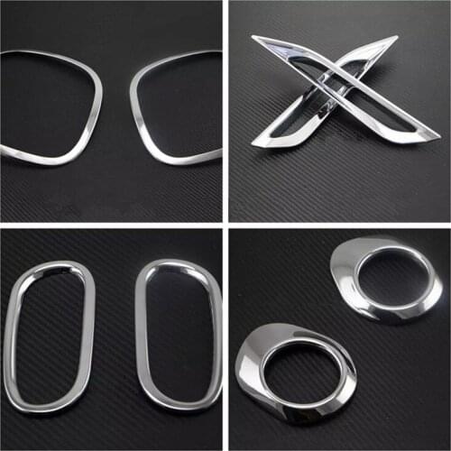 2pcs Car Front Rear Fog Lamp Moulding Trim Tail Light Turn Signal Light Cover Sticker for Smart fortwo 2015 2016 2017 2018