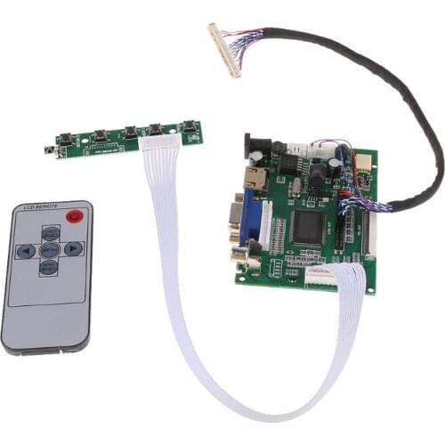 2021 New 1Set 10.1" HDMI+2AV+VGA LCD Driver Controller Board Kit for Panel CLAA102NA0ACW/HSD100IFW1-A00/HSD100IFW1-A01 1024x600