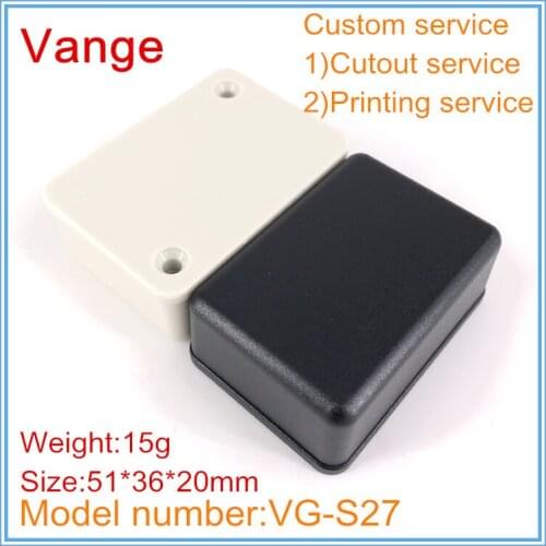 40pcs/lot electrical junction box 51*36*20mm ABS plastic material case enclosure diy with screws for wire connector product