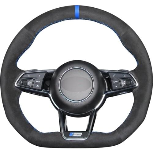 Alcantara Suede Car Steering Wheel Cover for Audi TT 8S TTS 2014 2015 2016 2017 2018 2019 TT RS 2016-2019 R8 4S car assessoires