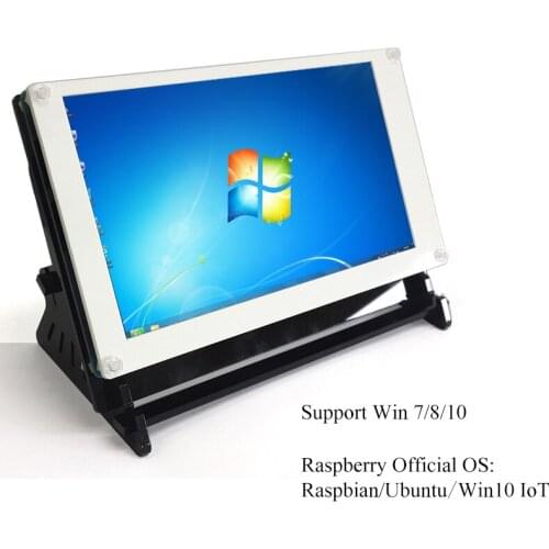 HD 480 * 800 Black 7 Inch Capacitive Touch Screen With Acrylic Case Display Screen For Raspberry Pi 3 For Banana Pro BB