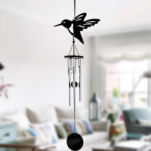 Creative Wind Bell Modern Metal Hummingbird Wind Chimes with Fresh Music Hanging Ornaments Farmhouse Decor Metal Wind Chimes