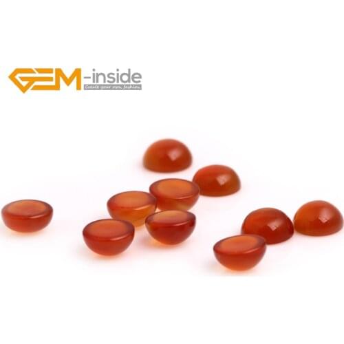 Round/Oval Egg Shape Red Agates CAB cabochon Beads For Jewellery Ring Pendant Making DIY Gifts 5 Pices GEM-inside