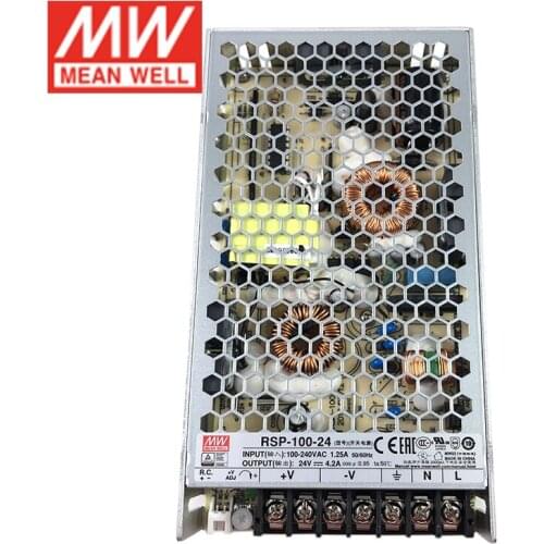 MEAN WELL RSP-100-24 Switching Power Supply 110V/220V AC to 24V DC 4.2A 100W pfc Meanwell Transformer replace of SP-100-24