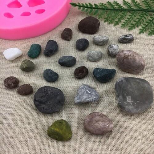 Small stone goose soft Stone fondant chocolate silicone mold DIY baking cake decoration drop gel gypsum soap mold