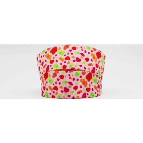 Cartoon Color Love Printing Ribbon 16/22/25/38/75mm Grosgrain Ribbon 10 25 50 Yards Diy Bow Gift Wrapping Wedding Decoration