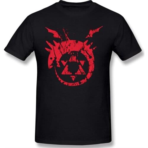 Mens Fullmetal Alchemist Short Sleeve T-Shirt Black(1)
