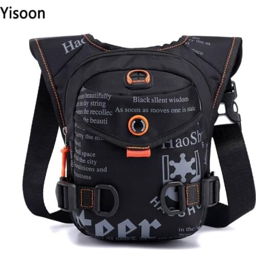 Mens Waterproof Nylon Drop Leg Bags Hip Bum Belt Bag Waist Fanny Pack Boy Travel Riding Motorcycle Crossbody Purse Pouch