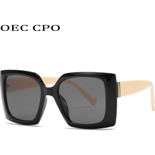 OEC CPO Square Sunglasses Women Fashion Sun Glasses Female Retro Eyewear Men Steampunk Eyeglasses Shades UV400 Oculos de sol