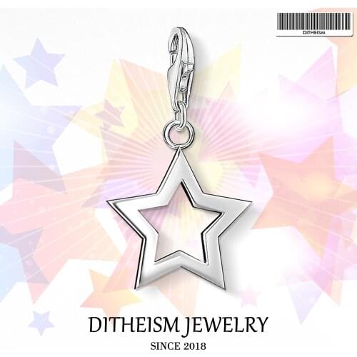 Star Charms Pendant,2018 Fashion Jewelry 925 Sterling Silver Classic Gift For Women Girls Men Boys Fit Bracelet Necklace Bag