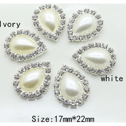 New 10pcs 17 * 22mm Dripping Pearl Diy Jewelry Decoration Buckle Sewing Accessories Buckle Wedding Festival Creative Production