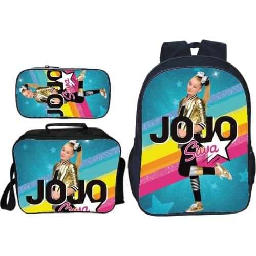 Famous Jojo Siwa Backpack School Bags Fashion Beautiful Surprise Gift Backpack 3Pcs/Sets Children Boys Girls School Bag