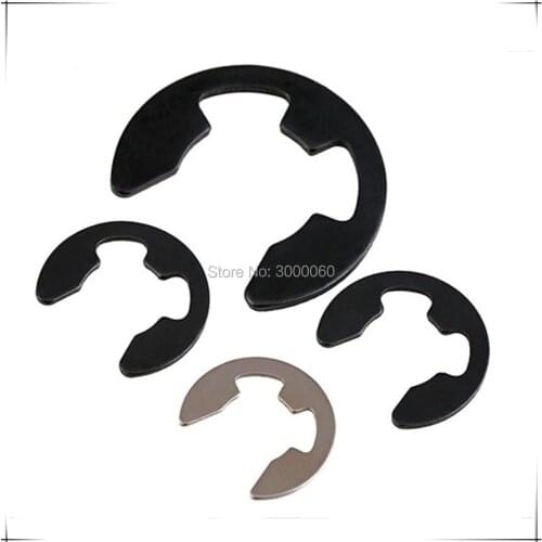 M1.5 M2 M2.5 M3 M3.5 M4 M5 M6 Mn65 Nickel Plated Black Steel E Type Retaining Lock Washers For Shafts 1000pcs/lot