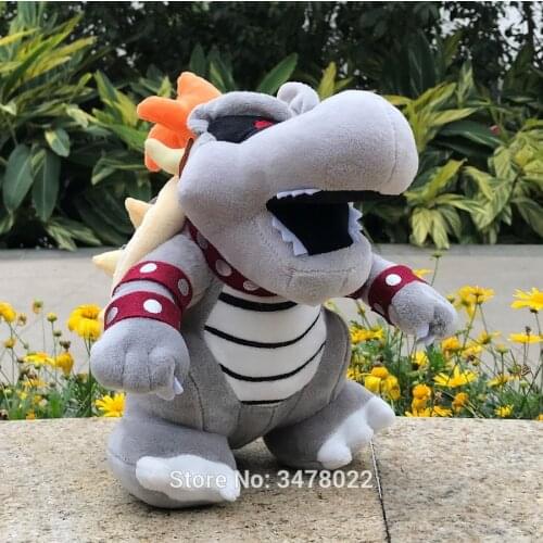 Super Bros. Plush Toy Dry Bowser Koopa Bones Game Boss Stuffed Animal Doll 10"