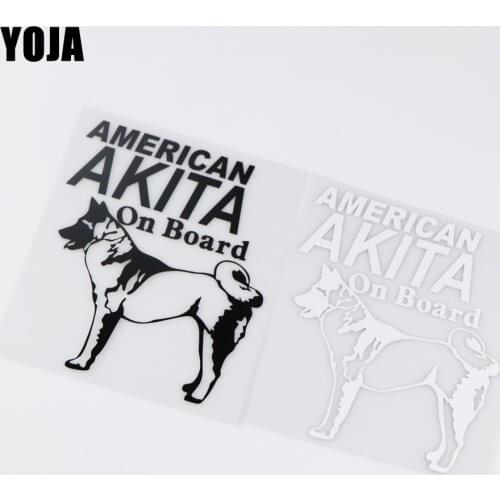 YOJA 12X15.1CM AMERICAN AKITA On Board Car Sticker Dog Animal Pattern Vinyl Decal ZT2-0122