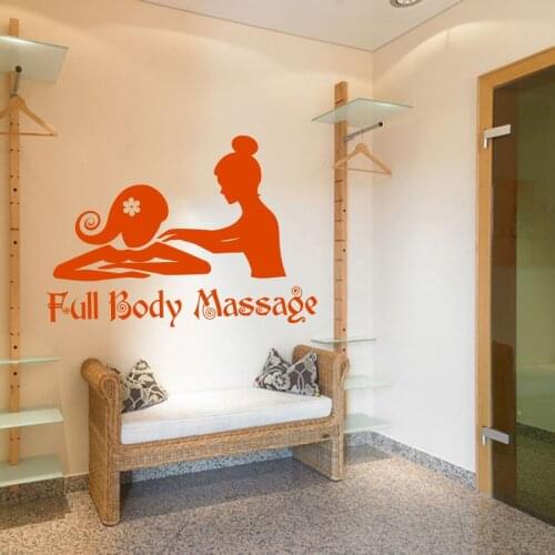 Full Body Massage Sign Vinyl Wall Sticker Day Spa Center Wall Decal Facials Rejuvenation Beauty Salon Vinyl Wall Poster AZ327