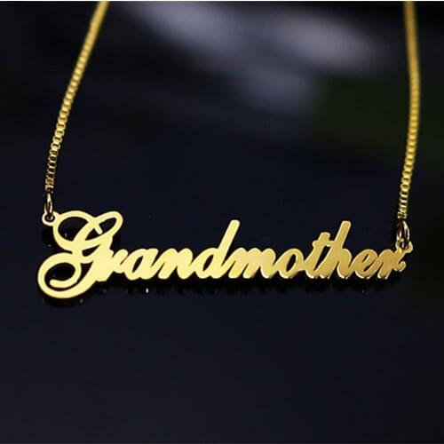 BFF Personalized Name Long Necklace Women Men Jewelry Box Chain Custom Nameplate Collier Gold Ketting Old English Style