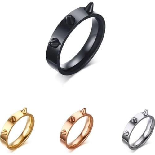 Hot new punk style trendy high quality Stainless steel anti - wolf ring fashion engagement wedding women finger ring