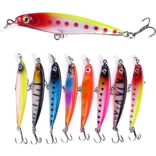 1Pcs Minnow Hard Fishing Lures 85mm 7g Floating Fishing Wobblers Artificial Laser plastic Baits Crankbait Isca Pesca