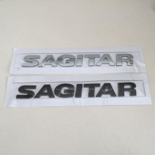 1pcs ABS SAGITAR car Letter Rear trunk Decals Emblem badge sticker Decal Car styling