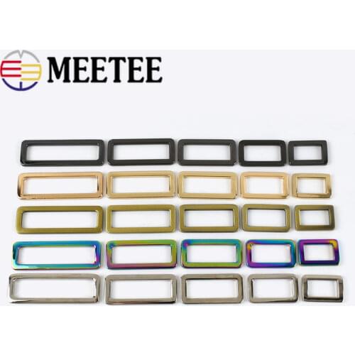 10pcs 16/20/25/32/38/50mm Square Ring Buckles Leather Metal Bag Strap Adjuster Clasp Webbing Buckle Backpack DIY Accessories