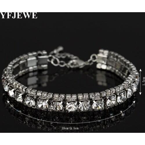 2017 Handmade European & American Charm Bracelets & Bangles Sivler Plated Crystal Bracelets For Women Jewelry