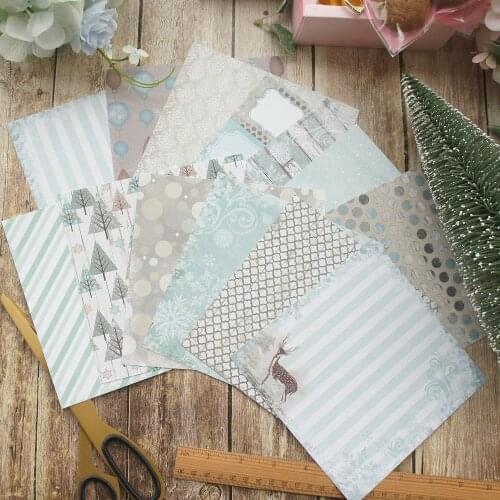 24 Sheets DIY 12 Style 15.2*15.2cm Winter Ice and Snow Lantern Craft Paper As Scrapbooking Creative Paper DIY Handmade Gift Use