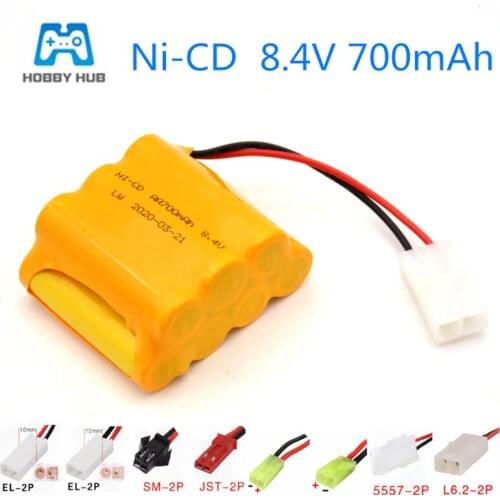 Upgrade 8.4V 700mah NICD Battery for RC toy Car Boat Trucks Trains RC toy model Battery Ni-CD AA 8.4v battery pack for rc boats