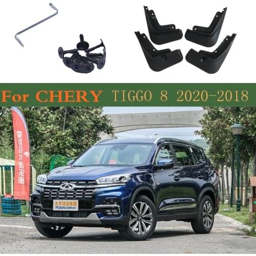 Mud Flaps Auto Front Rear 4pcs Mudguards Special Car Fender Mud Flaps Mudflaps For CHERY TIGGO 8 2020-2018 2020 2019 2018