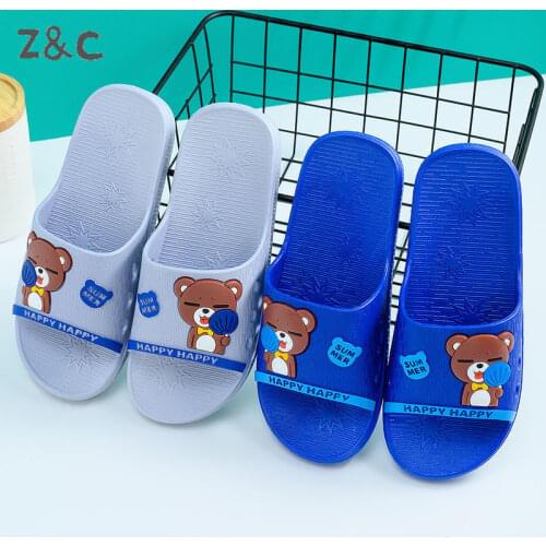 Childrens sandals and slippers cartoon slippers with soft soles in summer teenagers bathroom non-slip boys' slippers kids shoes