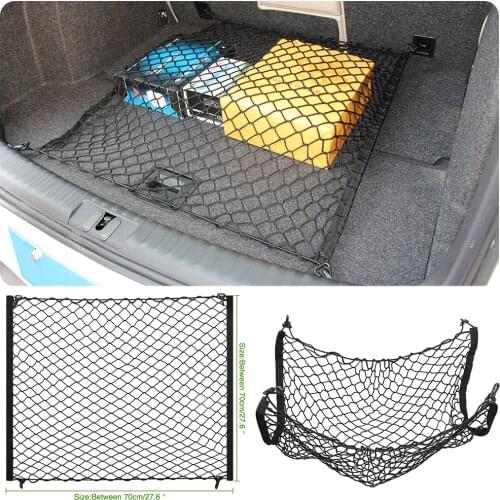 The car trunk storage elastic net has 4 hooks for SsangYong Actyon Turismo Rodius Rexton Korando For KIA RIO Ceed For