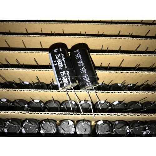 2pcs/10pcs Rubycon PX 10000UF 25V 18X35.5mm electrolytic capacitor of Japan 105 degrees 25V10000UF 1000-2000 hours 25PX10000M