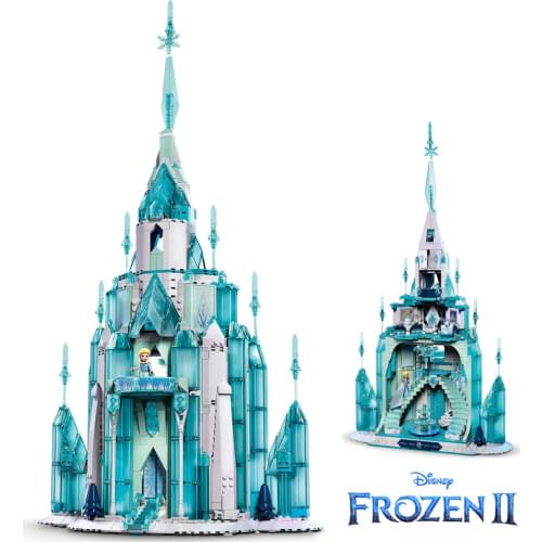 New Disney Frozen Elsa Princess Ice Castle Streetview Girl House Fit 43197 Building Block Bricks Christmas Toy Gift Kid