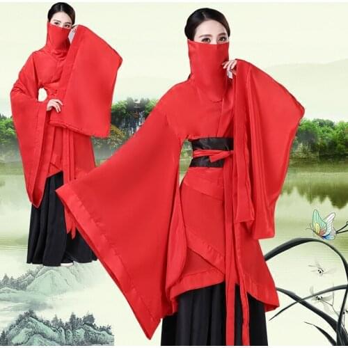 Red Hanfu Costume Chinese Style Ancient Traditional Clothing Cosplay Hanfu Women China Folk Dance Performance Costume DQL1839