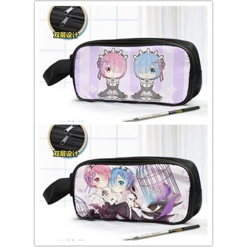 LISM Zero World Fashion Anime Customized Cosmetics Bags School Cartoon Pencil Case Storage Pen Bag Stationery Gifts