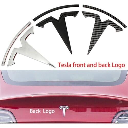 Metal Replacement Sticker For Tesla Model 3 Front Back Trunk Logo Replace Emblem Decals Accessories
