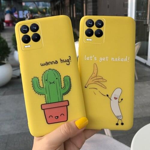 Cute Banana Cactus For Realme 8 Pro Case Realme8 Soft Silicone Funda Back Cover For Realme 8 Pro Realme8 Pro RMX3081 Phone Cases