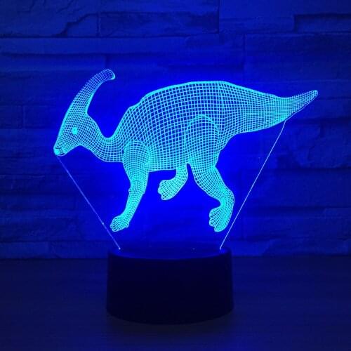 Dinosaur Model Illusion 3d Lamp 7 Color Change Remote Touch USB Led Animal 3D Night Light Kids Lampara Baby Sleeping Lighting