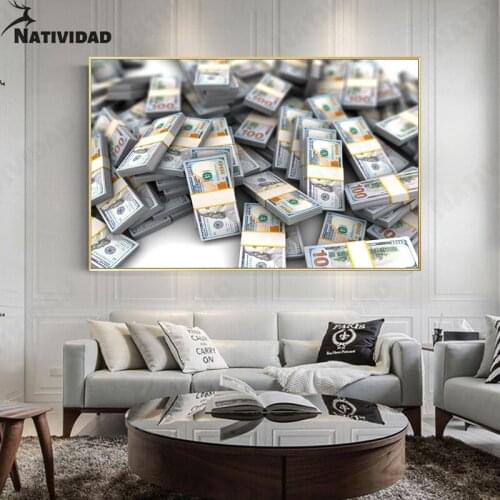 New Year Limited To Become Rich, Meaning Canvas Painting Wall Art Home Decoration Banknote Picture Print Art Poster Room Decor