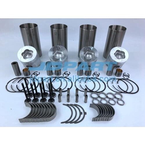 New 4TNE100 Rebuild Kit Piston Rings Liners Engine Bearing Set Engine Valves For Yanmar Engine