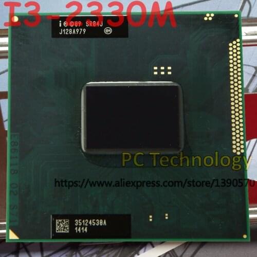 Original Intel core CPU i3-2330M 2,20GHz 3MB Dual Core i3 2330M SR04J FCPGA988 laptop Notebook Processor free shipping