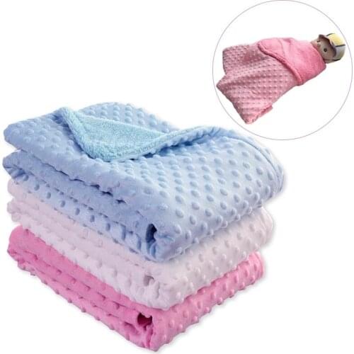 Baby Swaddling Blankets Infant Thermal Berber Fleece Bedding Sets Swaddle Muslin Blankets Diapers for Newborn Babies Wrap 150*70