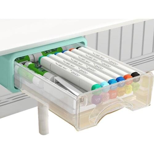 Under Desk Drawer Plastic Self Adhesive Under Table Drawer Stationery Organizer For Office Organizer Box Container Accessories