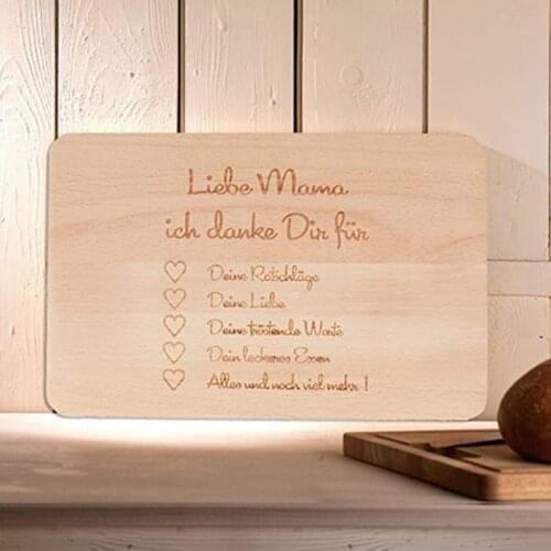 Recipe Mothers Day Gift Breakfast Board Engraved with Mom Wooden Potholder Kitchen Tools