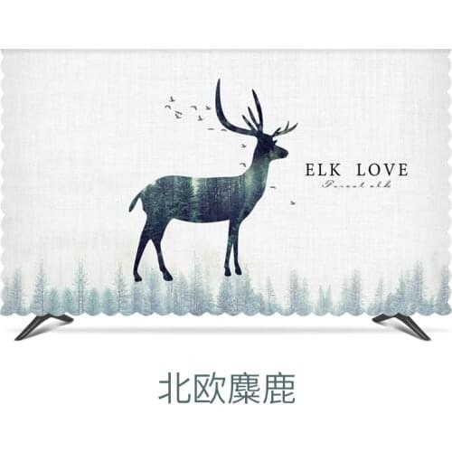 TV Dust Cover New Nordic Minimalist 55-inch 65-inch LCD TV Set Home Wall-mounted TV Cover Cloth Kawaii Tv Cover Dust Cover